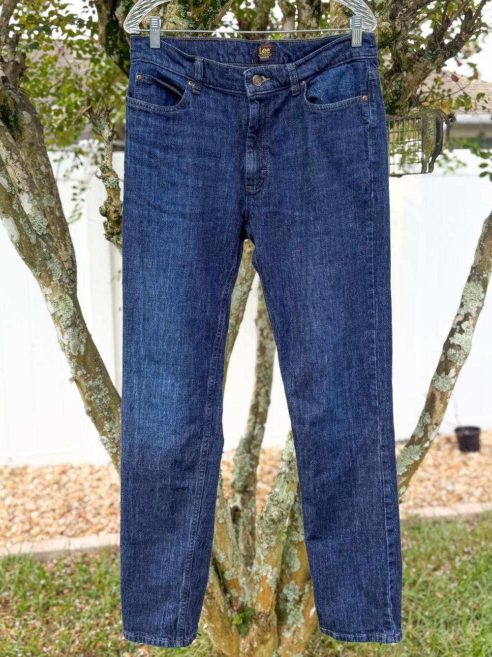 Lee Regular Fit Dark Wash Straight Leg Jeans Men’s 34x33